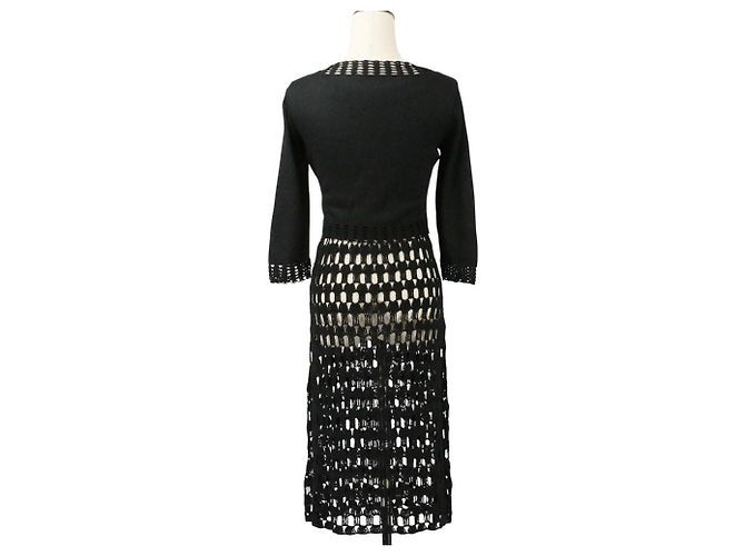 Autre Marque VIVIENNE TAM Strick 2way Ensemble Schwarz - Ansicht 4