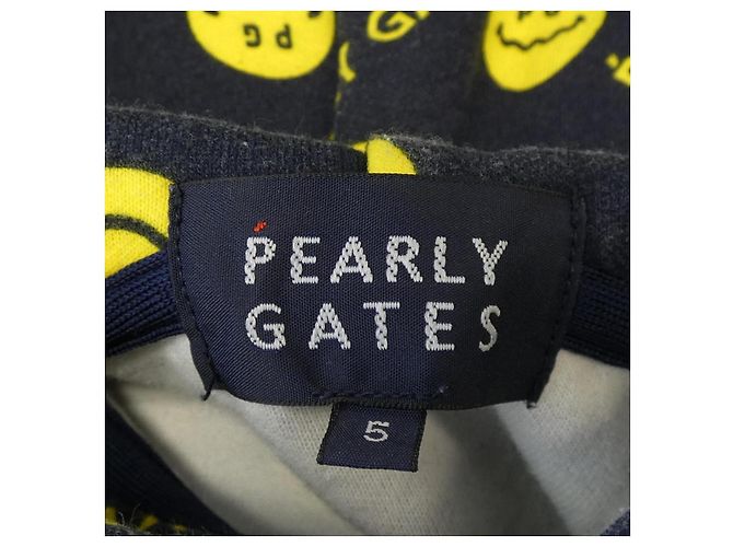Autre Marque Sudadera con capucha PEARLY GATES azul marino y amarilla Amarillo - vista 4