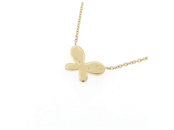 Autre Marque Au750 Schmetterlings-Diamantcollier Golden - Ansicht 4