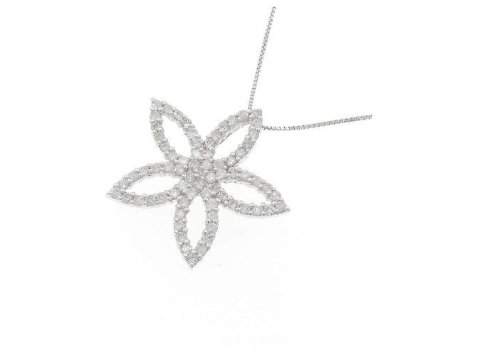 Autre Marque Collana di diamanti K14WG K10WG Argento - vista 3