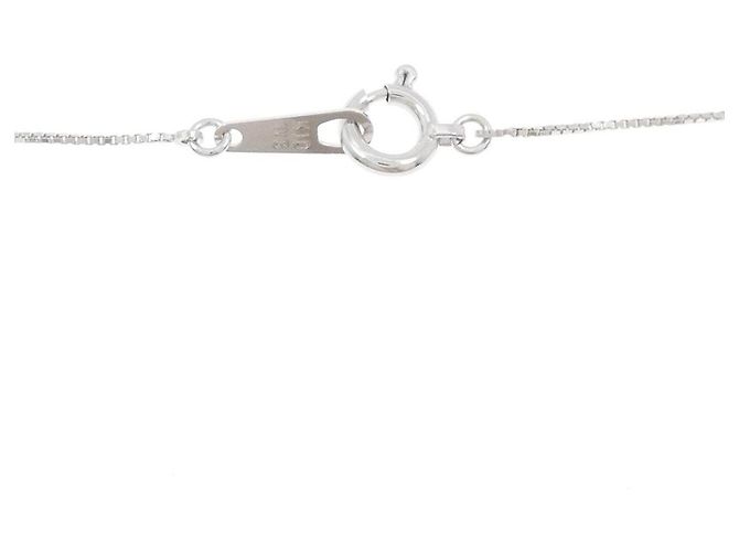 Autre Marque Collar de oro blanco K10 y diamantes Plata - vista 5