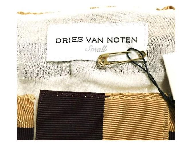 Camiseta de algodón Dries Van Noten HAPPY TAPE Beige Crudo - vista 5