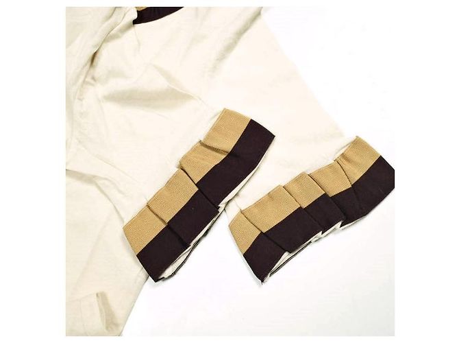 Camiseta de algodón Dries Van Noten HAPPY TAPE Beige Crudo - vista 7