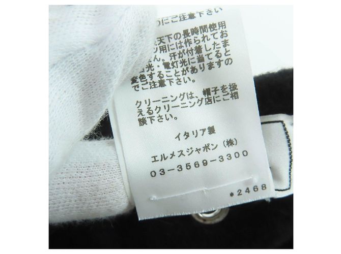 Basco Hermès Saint Honor Serie Metal in Cashmere Nero Silver hardware - vista 10