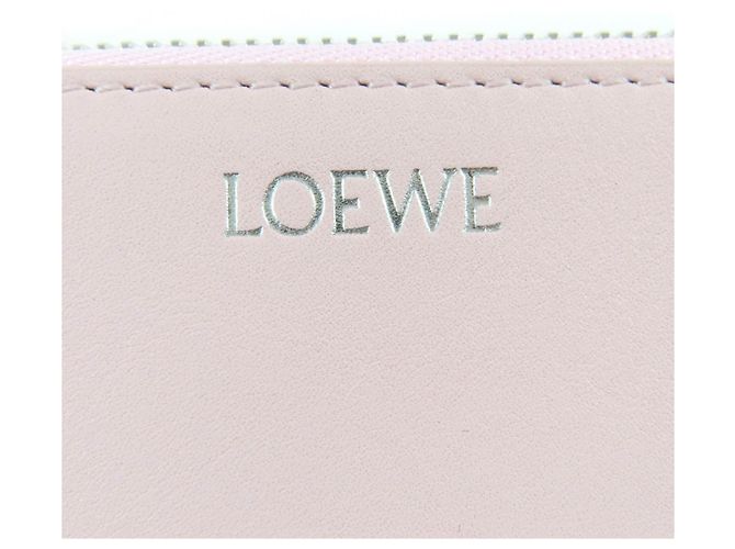 Portacarte e monete Loewe in nappa di vitello lucida Rosa - vista 7