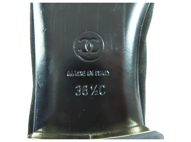 Mocassins en velours CHANEL COCO Mark Noir - vue 11