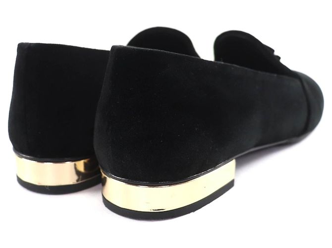 Mocassins en velours CHANEL COCO Mark Noir - vue 2