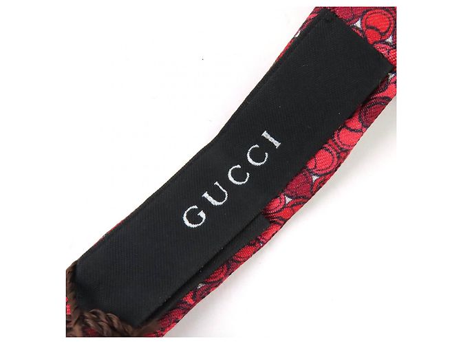 Gucci Butterfly Seiden-Accessoires 4-teiliges Set Braun Schwarz Rot - Ansicht 13