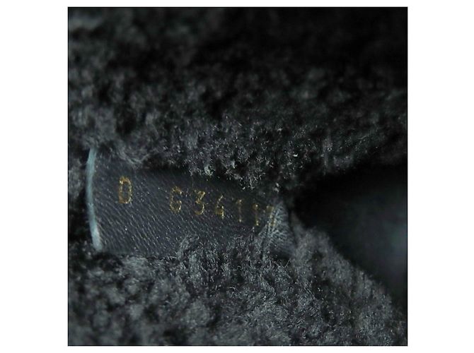Botas curtas de couro CHANEL COCO Mark Boa Preto - vista 11