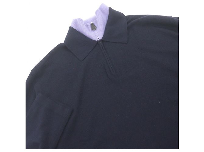 Hermès Kaschmir-Strickware Docking-Design Half-Zip L Blau Lila Marineblau - Ansicht 2