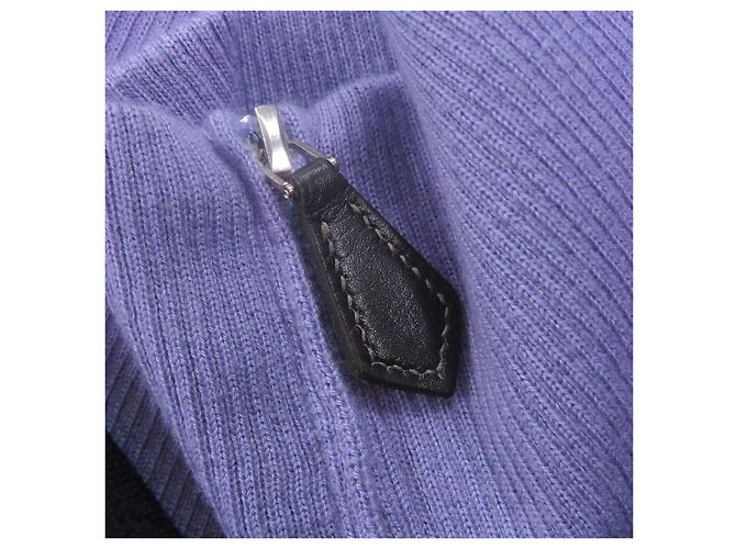 Hermès Kaschmir-Strickware Docking-Design Half-Zip L Blau Lila Marineblau - Ansicht 4