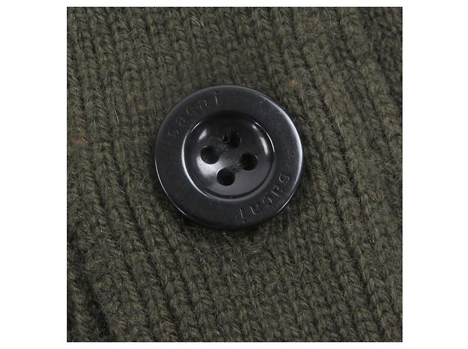 Cárdigan de punto de cachemira Sacai Studs Verde - vista 4