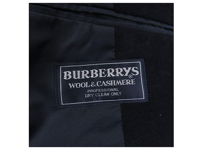 Abrigo de lana Burberry azul marino - vista 7