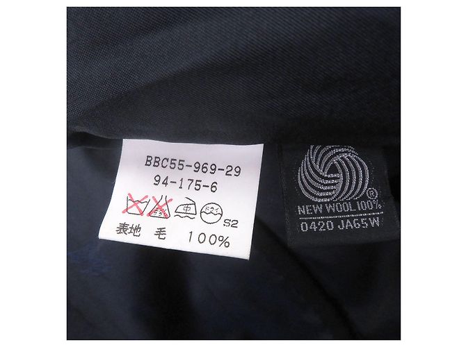 Abrigo de lana Burberry azul marino - vista 8