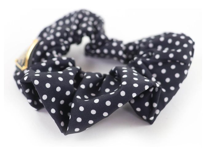 Prada Tessuto Scrunchie mit Triangle-Logo Schwarz - Ansicht 3