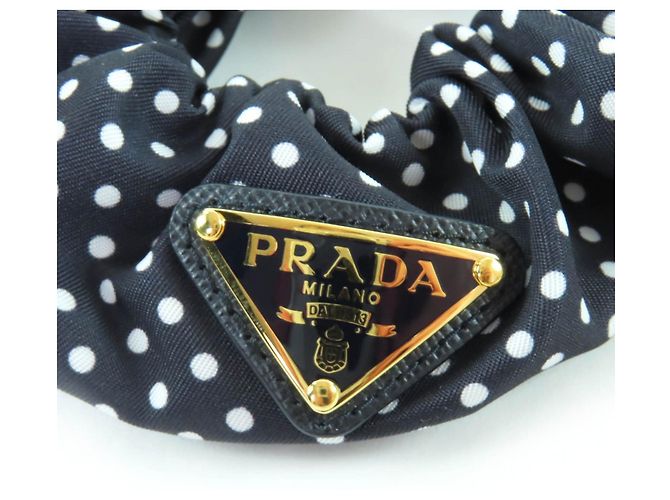 Prada Tessuto Scrunchie mit Triangle-Logo Schwarz - Ansicht 7