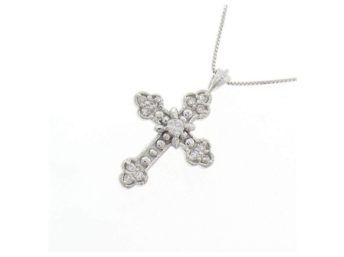 Autre Marque Collana di diamanti K14WG K10WG Argento - vista 3