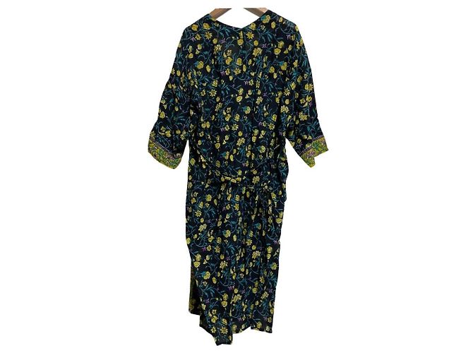 Autre Marque NOMBRE IMPAIR Camicia lunga trasparente floreale Blu Blu navy - vista 2