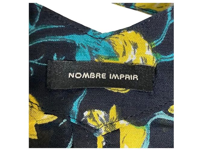 Autre Marque NOMBRE IMPAIR Camicia lunga trasparente floreale Blu Blu navy - vista 4