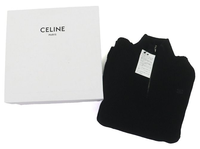 Camisola de lã preta Céline Preto - vista 2