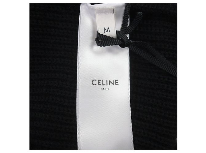Camisola de lã preta Céline Preto - vista 8