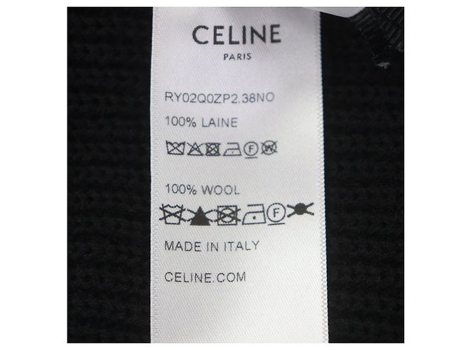 Camisola de lã preta Céline Preto - vista 9