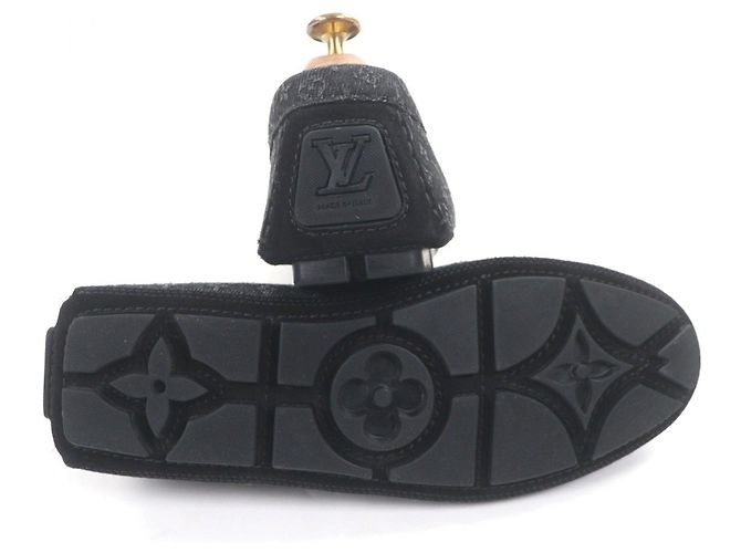 Zapatos de conducir Louis Vuitton Monogram Denim Negro - vista 5