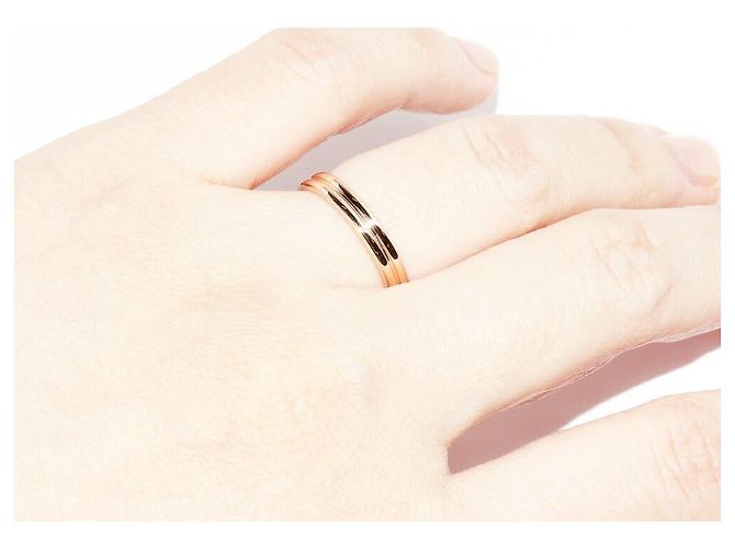 Bague Boucheron Godron Au750 Rose - vue 5