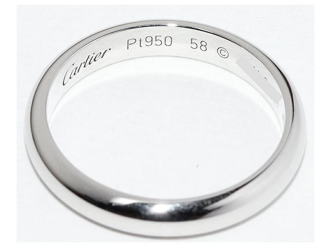 Fede nuziale Cartier 1895 Pt950 Misura anello 17 Argento - vista 4