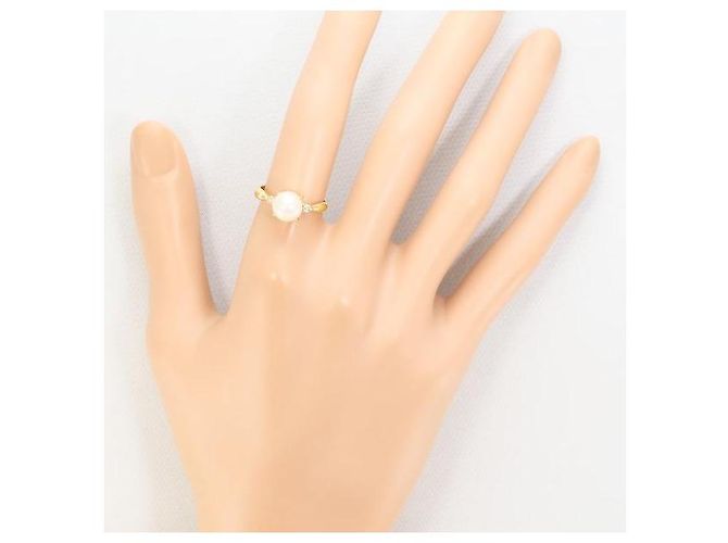 Autre Marque Anillo de Perlas y Diamantes Au750 Dorado - vista 6