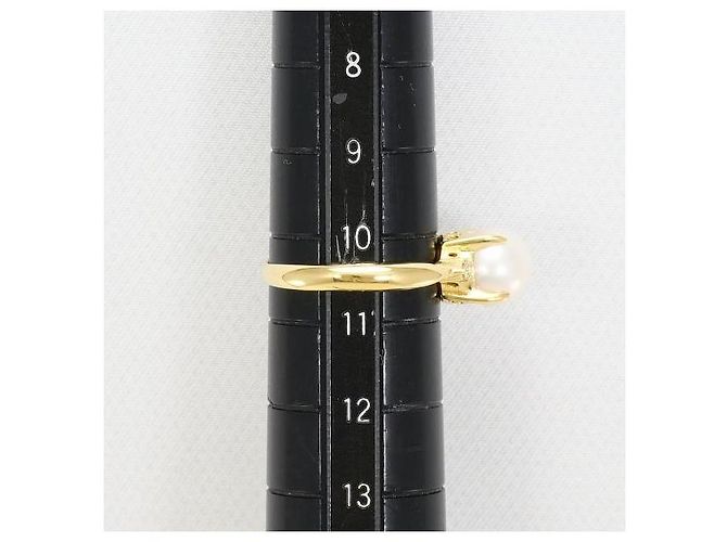 Autre Marque Anillo de Perlas y Diamantes Au750 Dorado - vista 7