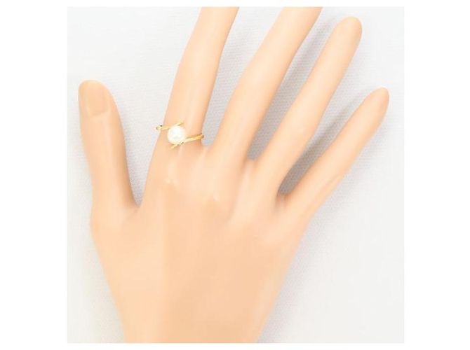 Autre Marque Anillo de perlas Au750 Dorado - vista 5
