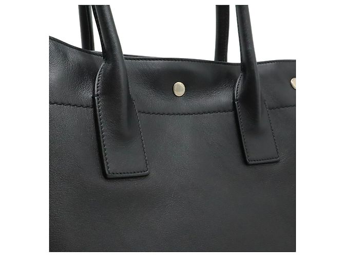 Yves Saint Laurent Saint Laurent Rive Gauche Leder 2-Way Tote Bag Schwarz - Ansicht 7