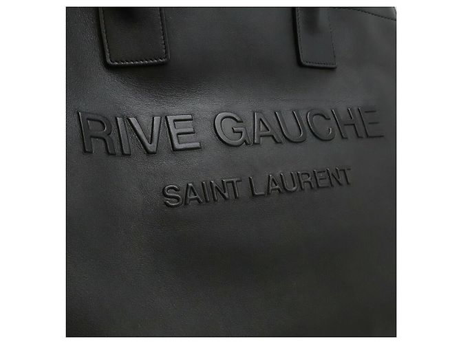 Yves Saint Laurent Saint Laurent Rive Gauche Leder 2-Way Tote Bag Schwarz - Ansicht 8