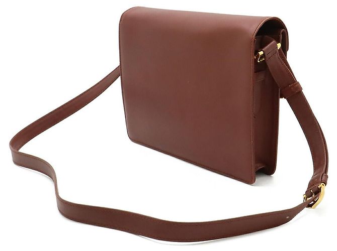 Borsa a tracolla in pelle Cartier Must Line Marrone Bordò - vista 2