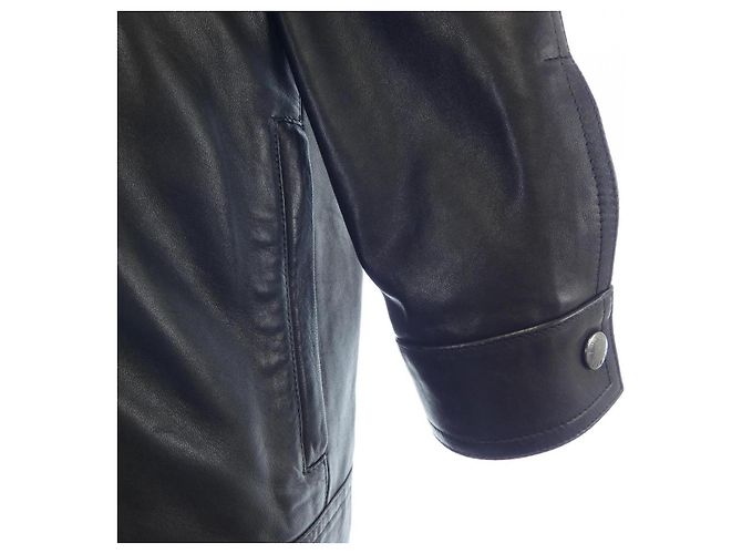 Autre Marque Emmeti Lammlederjacke Schwarz - Ansicht 6