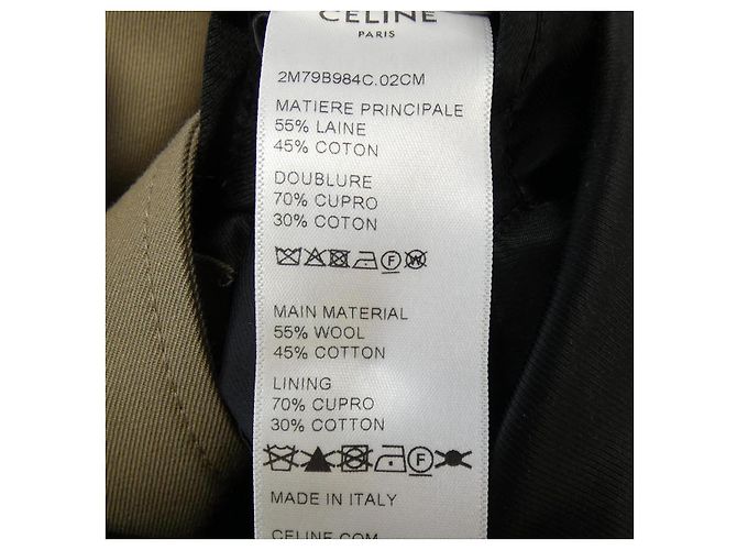 Céline Mantel aus grauem Textil Braun - Ansicht 3