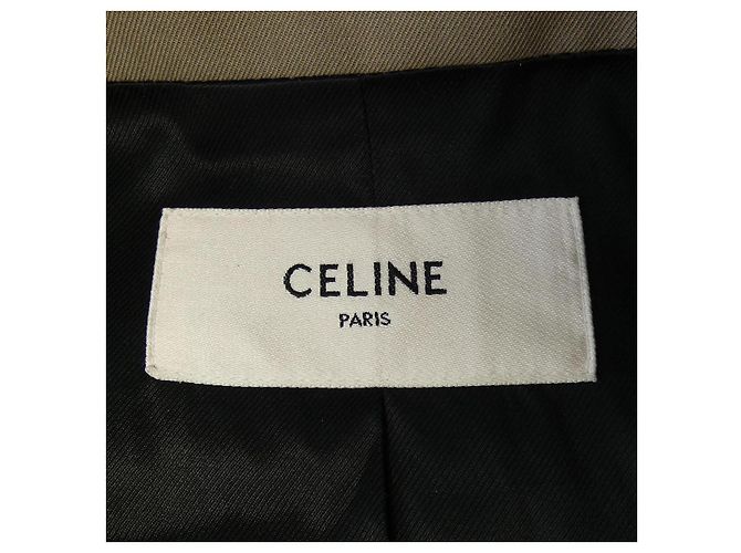 Céline Mantel aus grauem Textil Braun - Ansicht 4