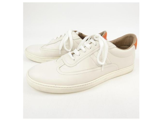 Hermès Baskets Hermes Quicker Calf Beige - vue 3