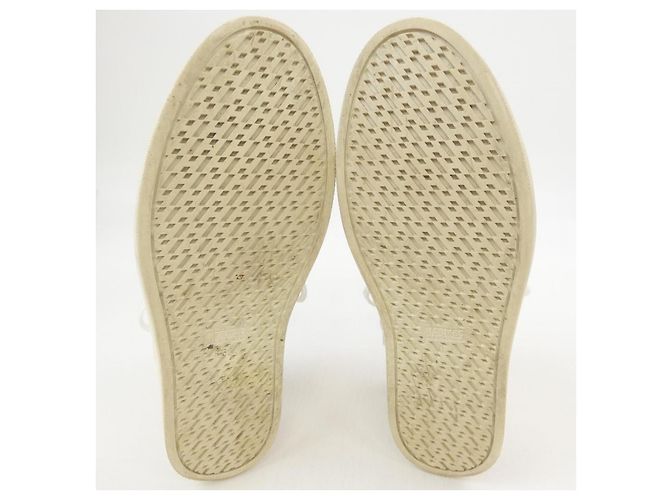 Hermès Baskets Hermes Quicker Calf Beige - vue 4