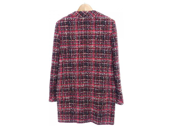 Cappotto Chanel LOOK52 Nero Rosa Rosso - vista 2