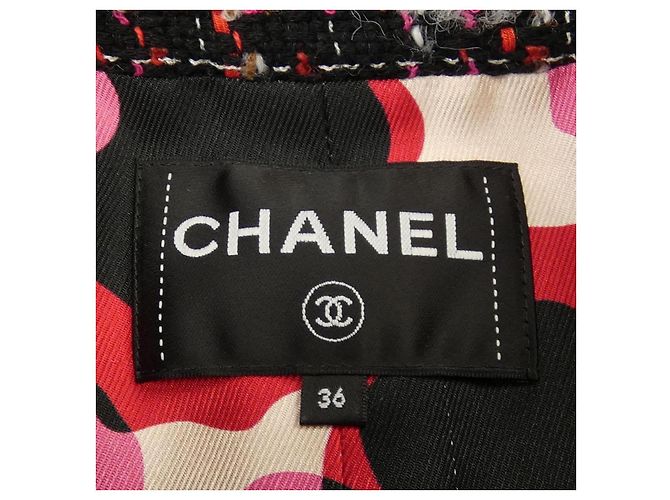 Cappotto Chanel LOOK52 Nero Rosa Rosso - vista 5