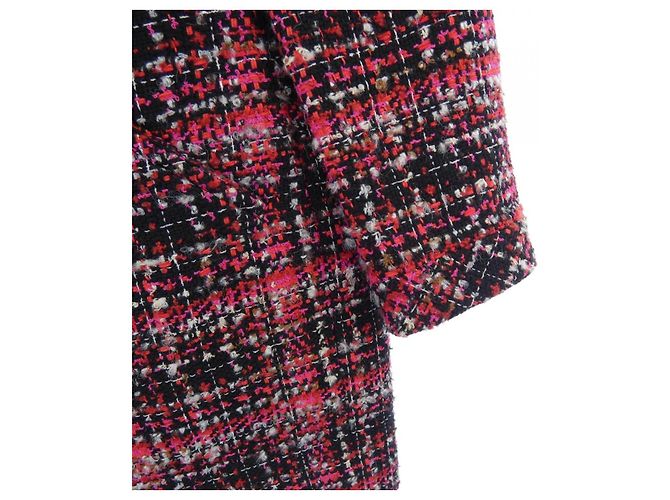 Cappotto Chanel LOOK52 Nero Rosa Rosso - vista 7