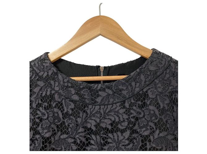 Autre Marque Abito in pizzo Drawer Nero - vista 3