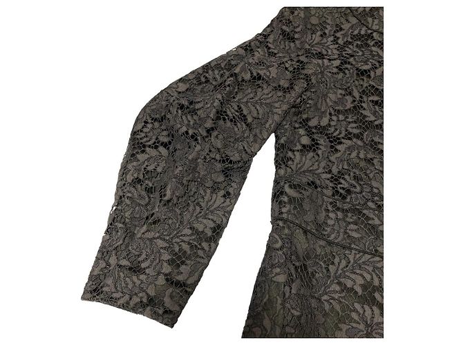 Autre Marque Abito in pizzo Drawer Nero - vista 4