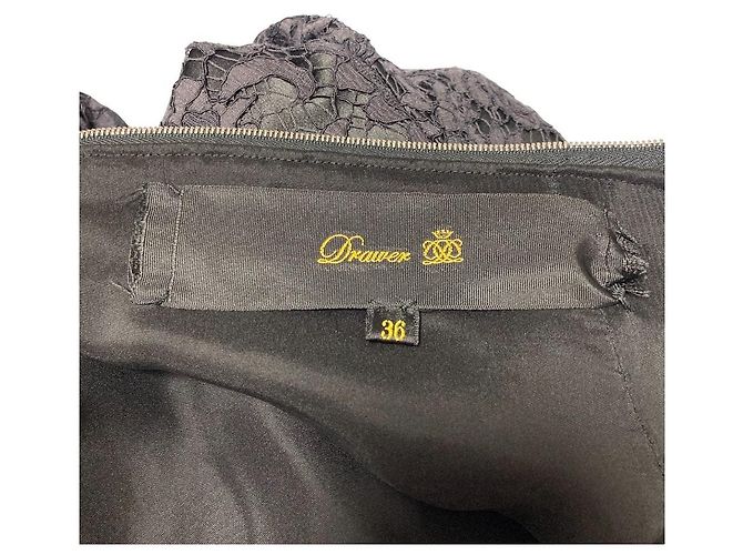 Autre Marque Abito in pizzo Drawer Nero - vista 6