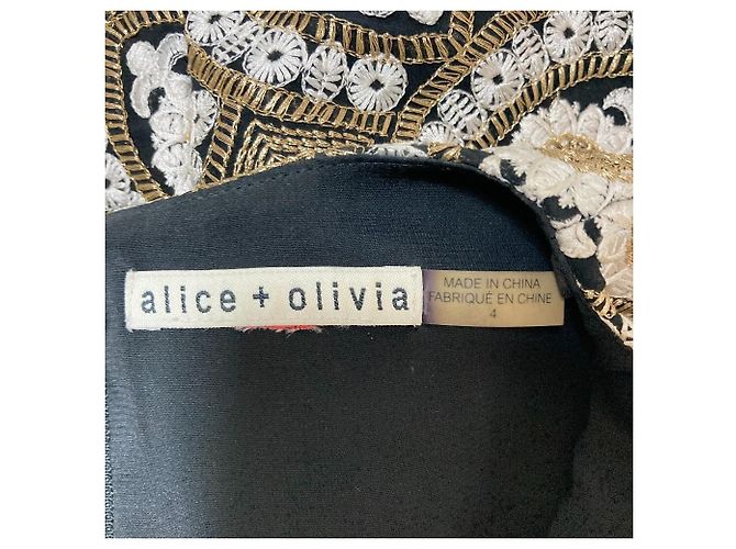 Autre Marque Abito ricamato alice + olivia D'oro - vista 4