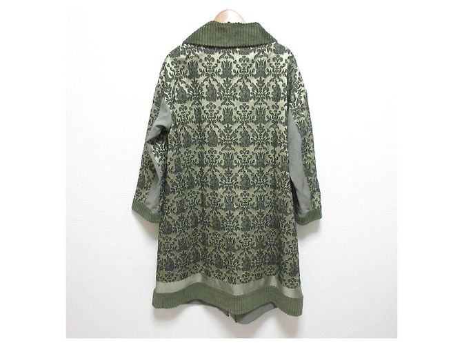 Autre Marque Olleborebla Alberobello Jacquard-Mantel Grün Khaki - Ansicht 2