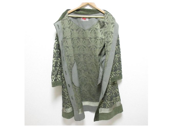 Autre Marque Olleborebla Alberobello Jacquard-Mantel Grün Khaki - Ansicht 3
