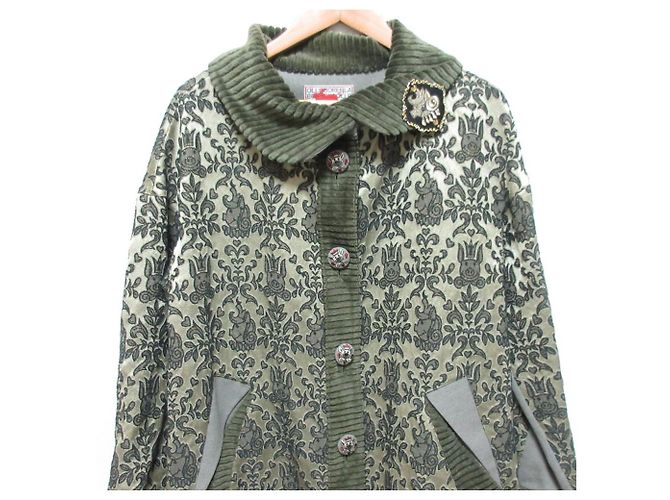 Autre Marque Olleborebla Alberobello Jacquard-Mantel Grün Khaki - Ansicht 4